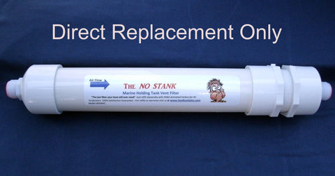 Marine Holding Tank Vent Filter "Direct Replacement for SaniGard (tm) filter" - Serviceable